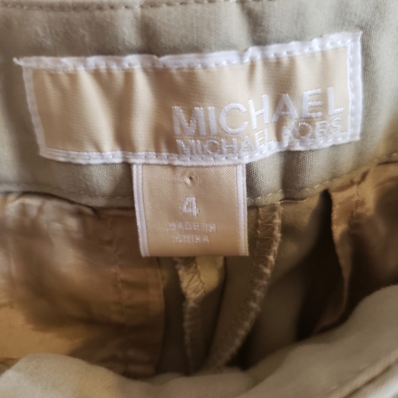 Michael Kors Ankle Stretch Trousers Tan Riding Style Woman Size 4 EUC - Picture 8 of 13